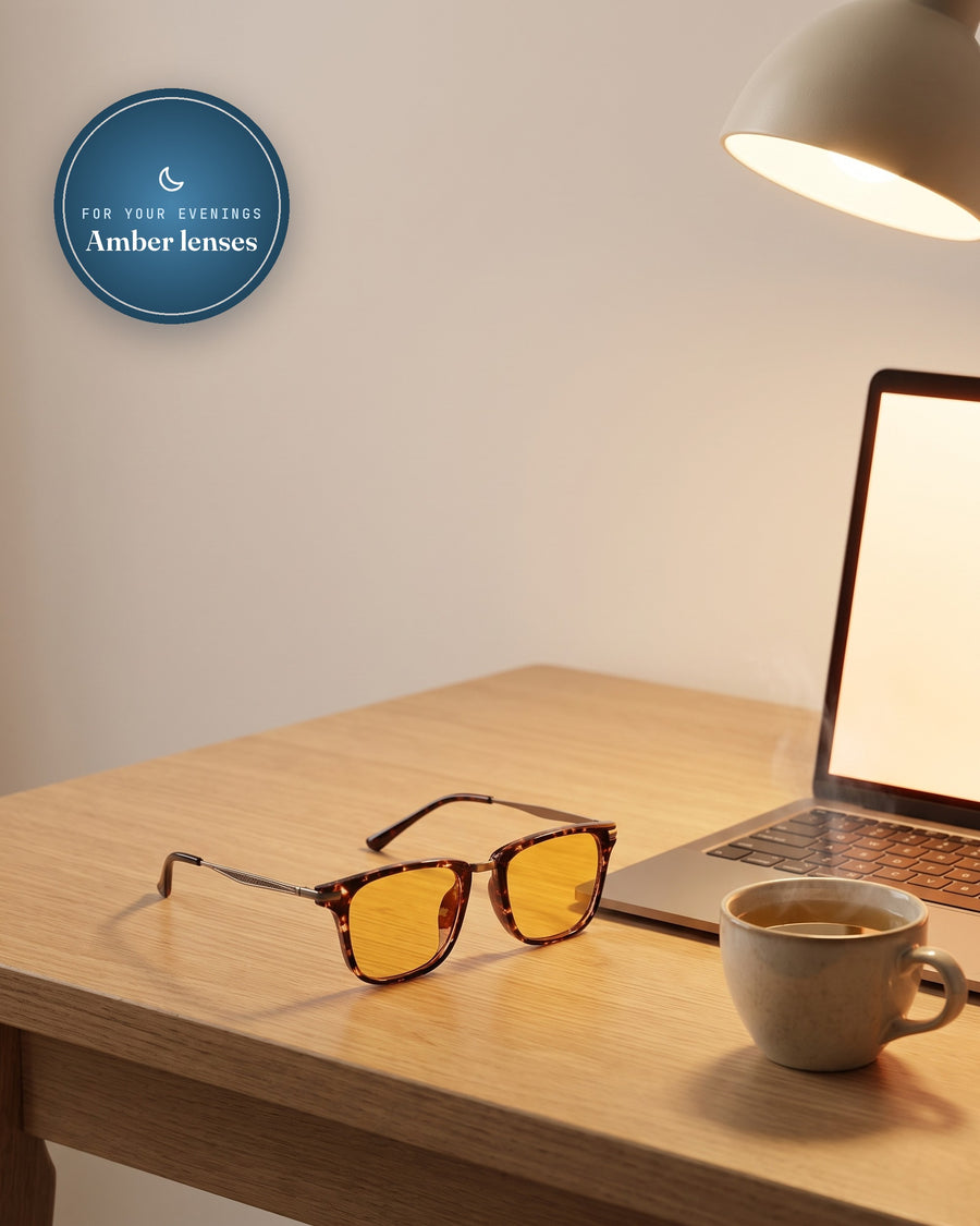 GroundingFlow amber evening glasses