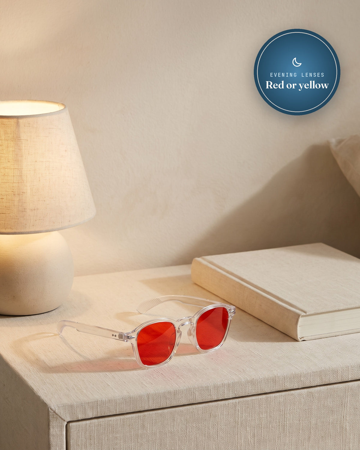 GroundingFlow clear-frame evening glasses