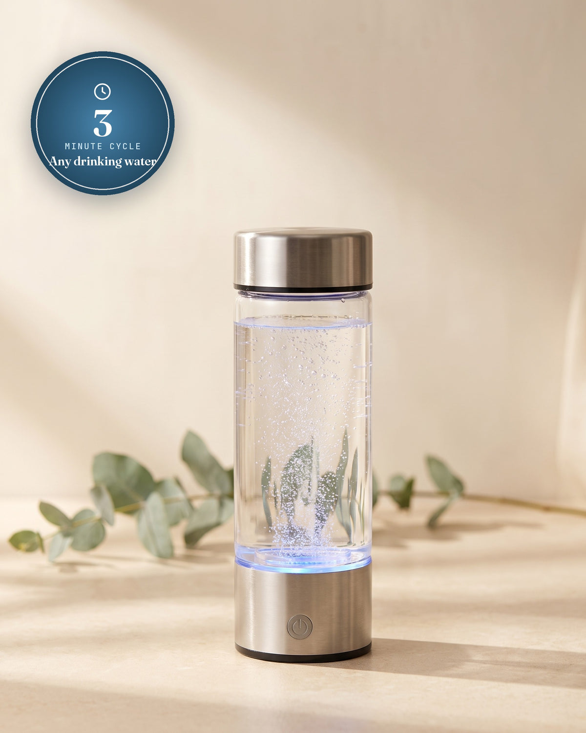 GroundingFlow hydrogen water bottle