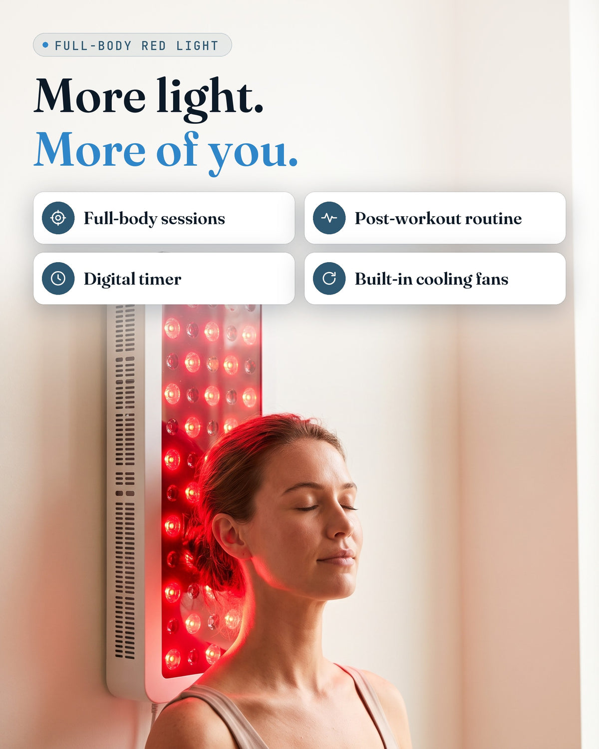 GroundingFlow full-body red light panel — key benefits