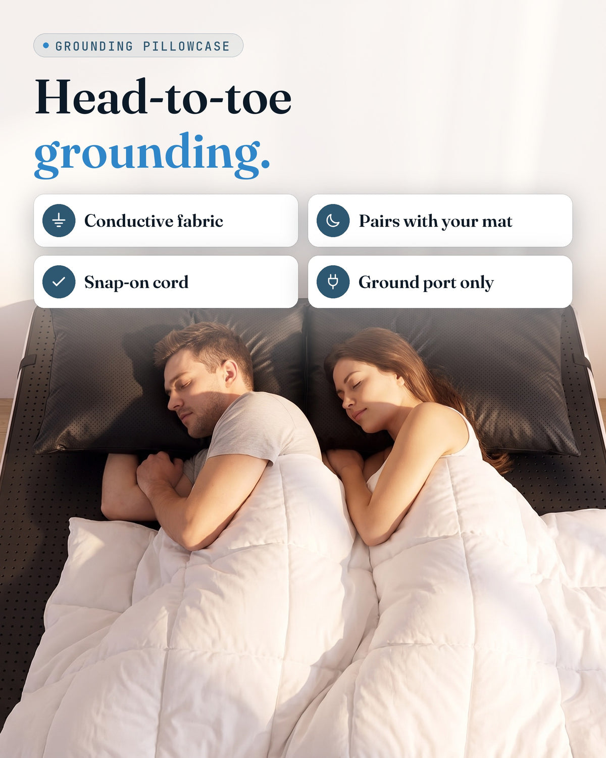 GroundingFlow grounding pillowcase — key benefits